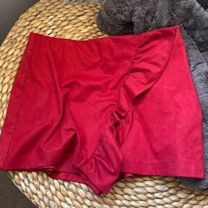 Zara skirt with shorts Red